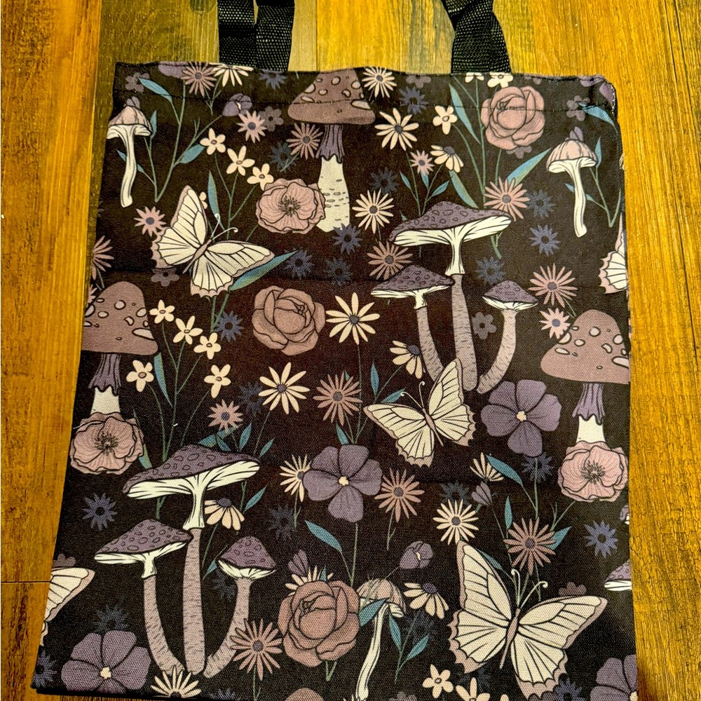 Mushrooms and butterfly shoulder bag